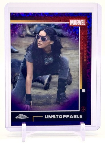 2025 Topps Chrome Deadpool 81 Unstoppable PURPLE MINI Diamonds X-23 #/250