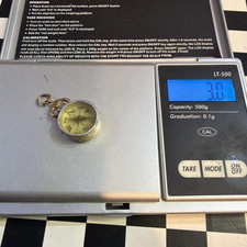 9ct 375 Gold Double Sided Compass & St Christopher Charm Pendant 3.02g Vintage