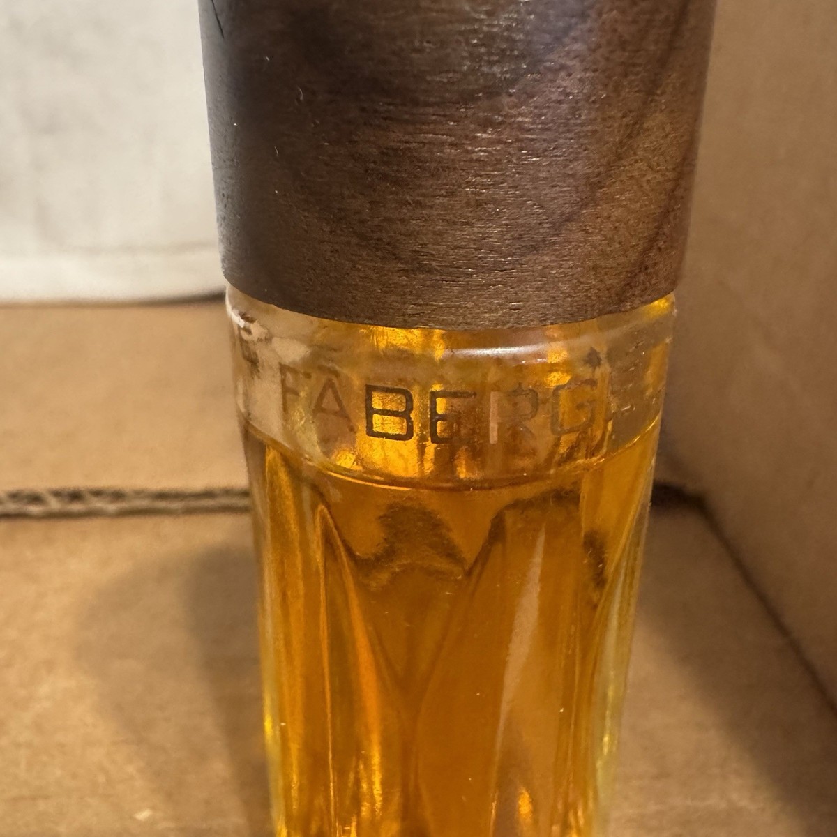 Faberge Woodhue Vintage Cologne Splash fl oz Bottle 95% Full