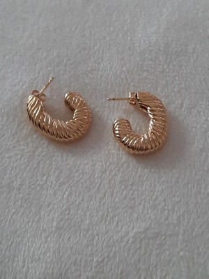 Wavy Ridge Medium 18kt vergoldet Creolen Missoma