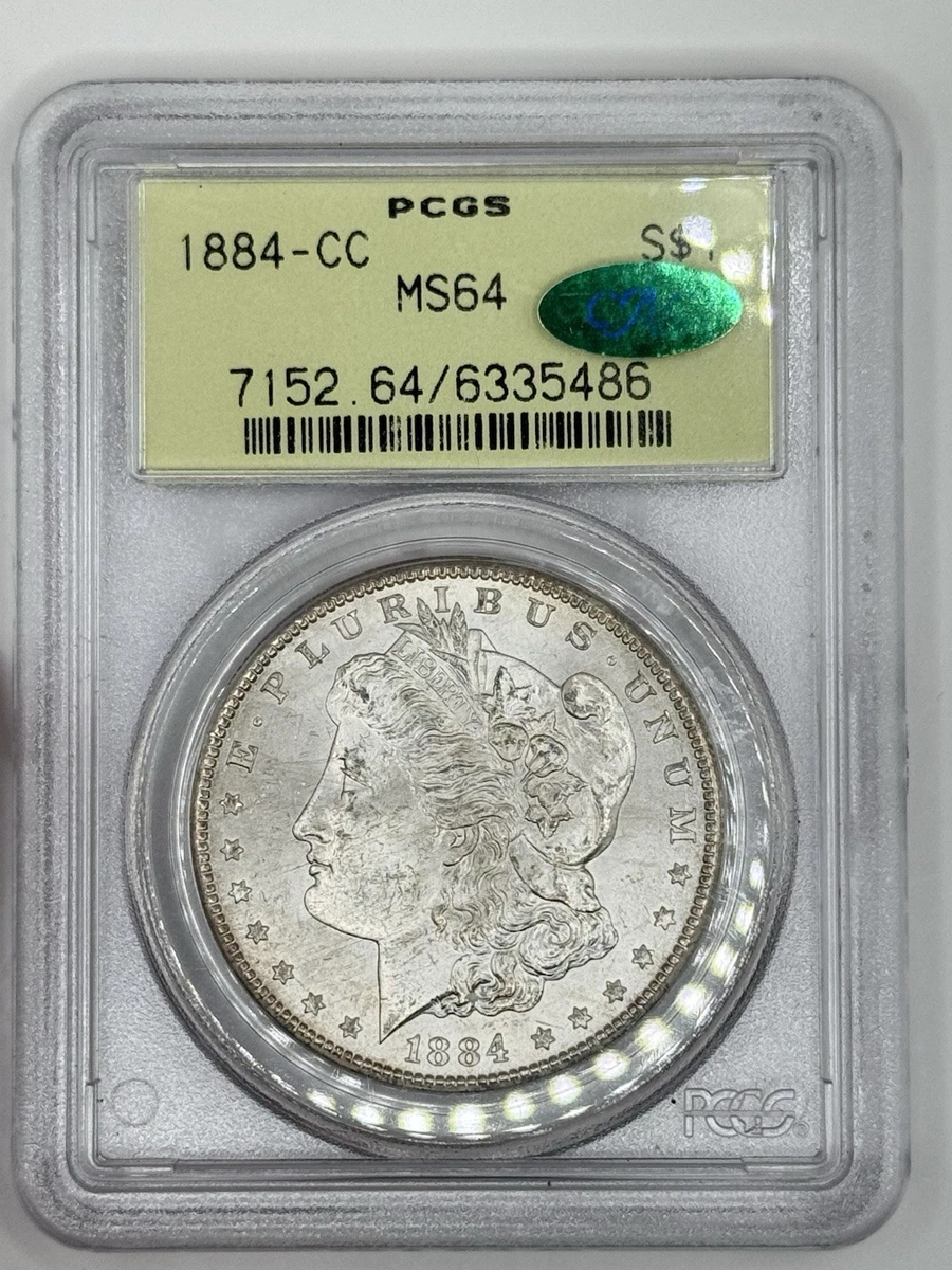 Carson City Grade MS 64 1884 Year Morgan US Dollars (1878-1921