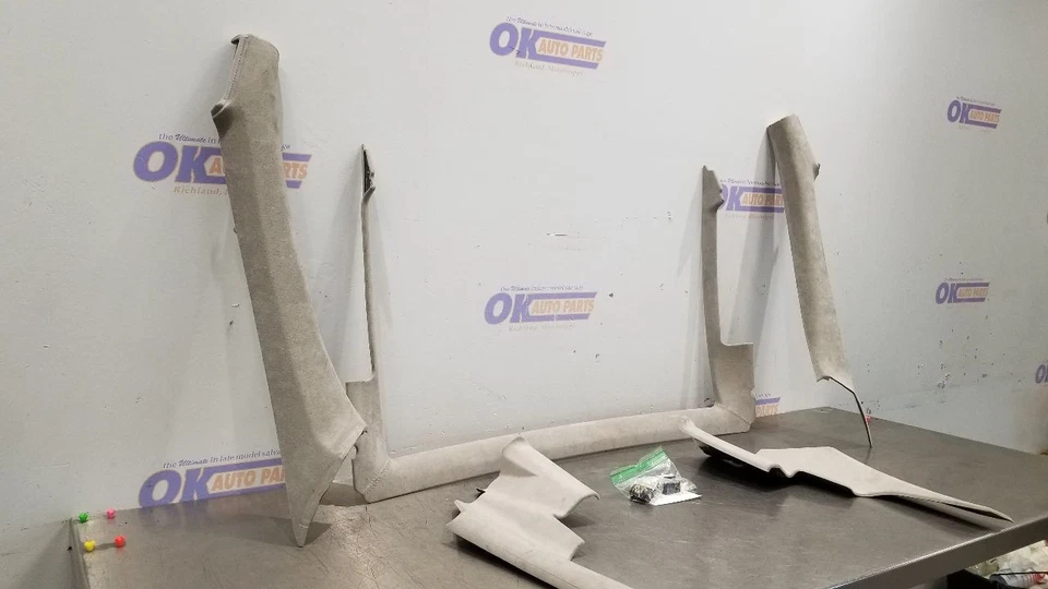 09 MERCEDES BENZ AMG SL63 R230 DESIGNO PILLAR AND BOW INTERIOR TRIM SET GRAY Foto 4 de 4