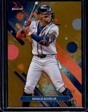2025 Topps Finest Ronald Acuna Jr. Common Gold Refractor #/50 Braves