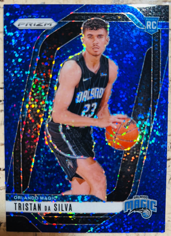 Tristan Da Silva 2024-25 Panini Prizm 099/144 Blue Sparkle RC Magic #256