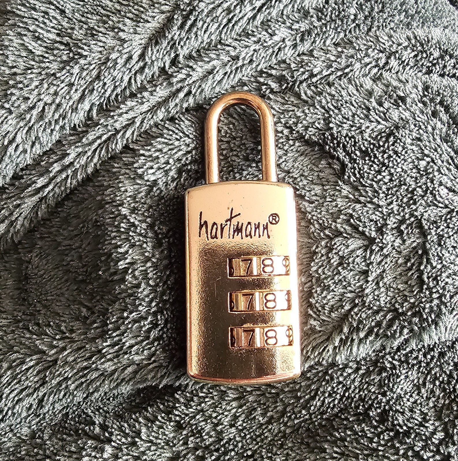 Vintage Hartman Luggage Lock, Brass Combination Lock, Rare