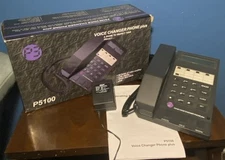 VINTAGE P3 P5100 Voice Changer Telephone Plus 1998 - 90s Privacy Phone w/ Box