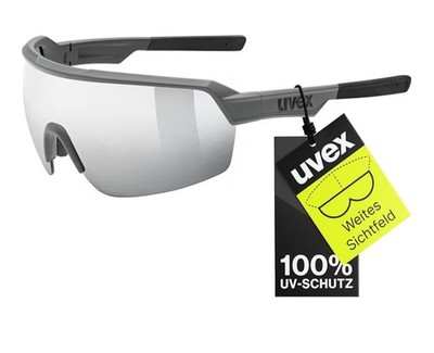 Uvex Unisex Sportstyle 227 Sportbrille | Grau/Schwarz | UVA, UVB, UVC Schutz