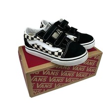 Vans Old Skool V Primary Check Black and White Checkered US Toddler 8