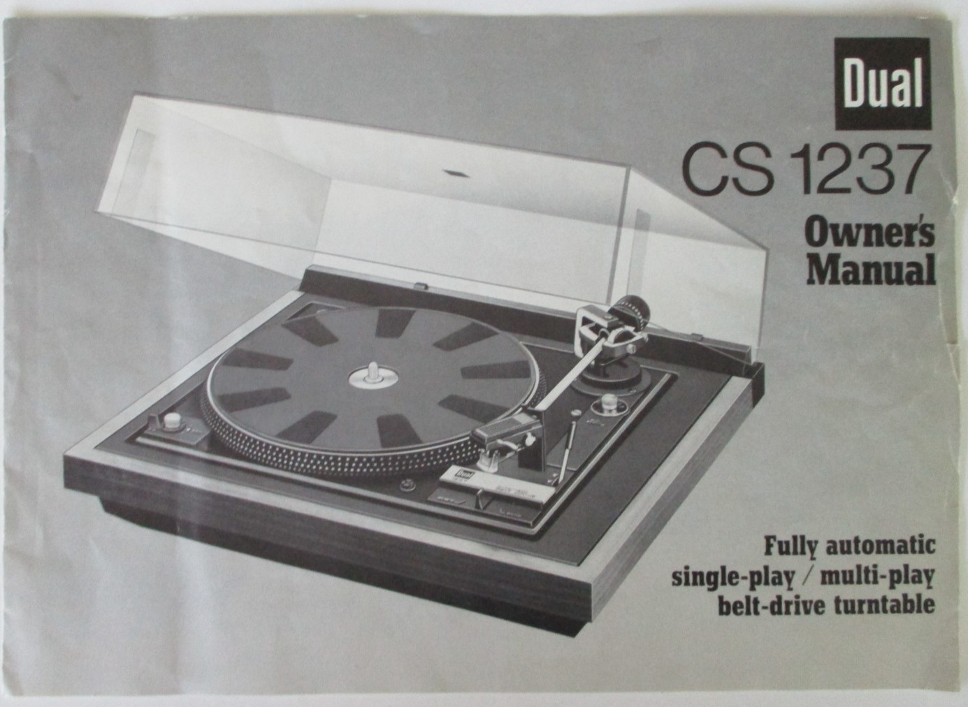 Dual Model 1237 Record Player / Turntable Owners / User Manual Original