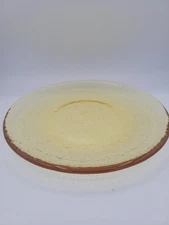 Fire & Light F&L Recycled Glass Dinner Plate Citrus Yellow 10.5-11"