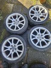 SET OF 4 AUDI A5 B8 ALLOY WHEELS 18x8.5j ET29 + TYRES 225 40 18 speedline 5x112