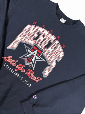 Champion (Lets Go Red!) Allen Americans Long Sleeve Sweatshirt Blue Size 3XL