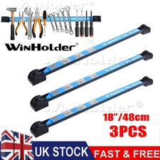 3PCS Strong Magnetic Garage Wall Mounted Bar Tool Holder Strip, 18”/48cm