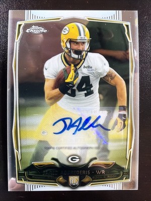 JARED ABBREDERIS 2014 TOPPS CHROME #130 ROOKIE AUTOGRAPH