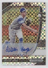 2020 Panini Prizm Draft Picks Power Plaid 14/17 Justin Lange #PDP34 Auto 1p5