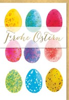 Ostern - GlüCkwunschkarte Im Format 11,5 X 17 Cm Mit Umschlag - Ostereier In Pas