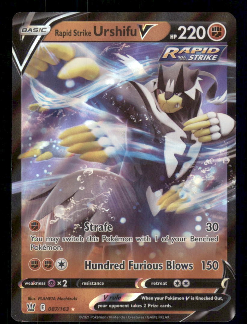 Rapid Strike Urshifu V 087/163 Holo V Rare Battle Styles Pokemon Lightly Played