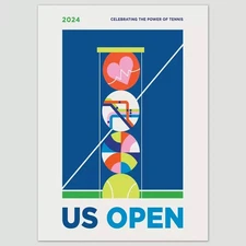 US Open 2024 Theme Art Poster, Wall Art, Gift