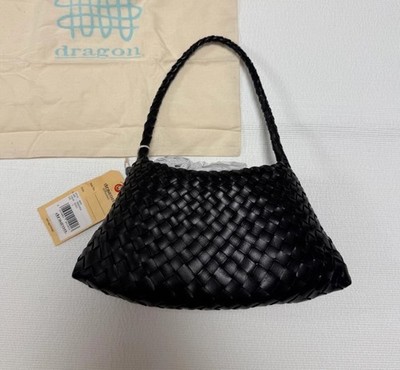 Authentic Dragon Diffusion Rosanna Woven Buffalo Leather Shoulder Bag Black NEW