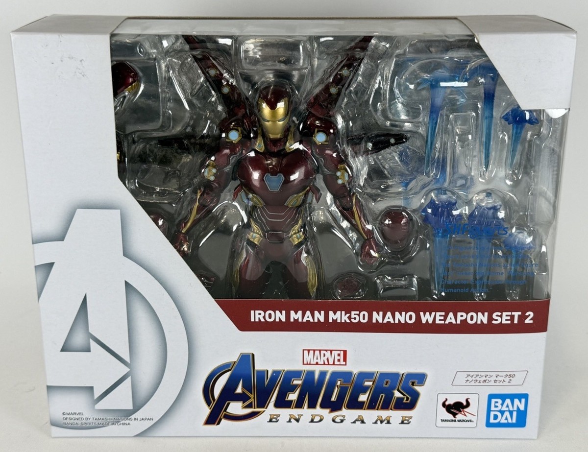 IRON MAN MK50 NANO WEAPON SET 2 S.H FIGUARTS BANDAI ACTION FIGURE 