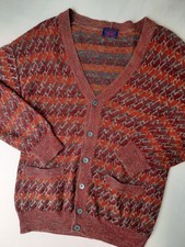 Missoni Example vintage 80/90s cotton red cardigan made in Italy