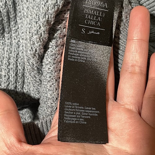 ALLSAINTS Sweater Men's Small Grey Argg Waffle Knit Crew Neck Long Sleeve - Picture 5 of 7