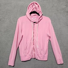 Sundry Full Zip Hoodie Pink Women's Size 0 Long Sleeve Jacket Lightweight Cozy