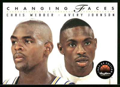 Chris Webber / Avery Johnson - 1993-94 Skybox Premium Basketball Changing Faces
