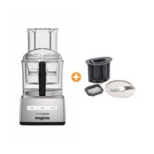 Magimix Küchenmaschine Compact 5200 XL Chrom Matt + Würfel-Set