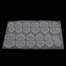 20 Sheets Nail Glue Stickers Transparent Double Sided Adhesive Tabs for Nail