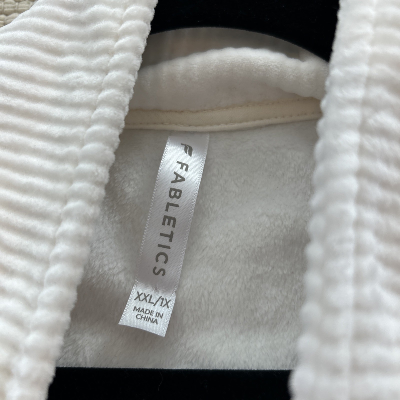 Fabletics Bone White Plush Rib Half Zip Sweatshir… - image 6