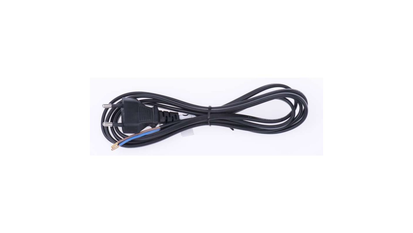 Connection cable H03VVH2-F 2x0.75 3m black S19273