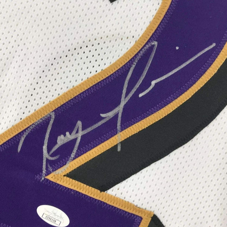 Autographed/Signed RAY LEWIS Baltimore White Football Jersey JSA COA Auto - Image 3 of 4