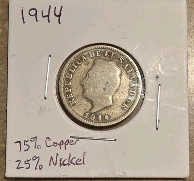 1944 Republica DE EL Salvador 5 Centavos