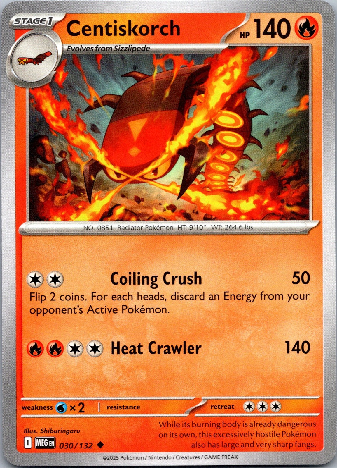 Centiskorch Normal ME01: Mega Evolution 030/132 NM