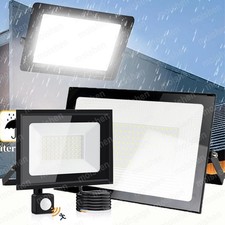 Outdoor Garden Floodlight Sensor LED PIR Motion Security Lights Waterproof IP66