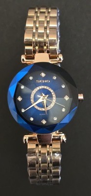 Seno Women's Watch Fashion Rose Gold Diamond Analog Quartz Female Wristwatch NEW
