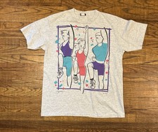 Vintage 1993 Ty Wilson Art 2 Wear Aerobics Fitness T-Shirt Size Large 90’s