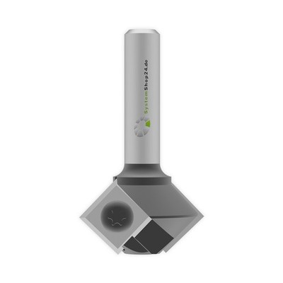 Systemshop24 Wendeplatten-Fasenfräser Z2 D28,6mm (1 1/8'') AL8mm 45° GL50mm S8mm