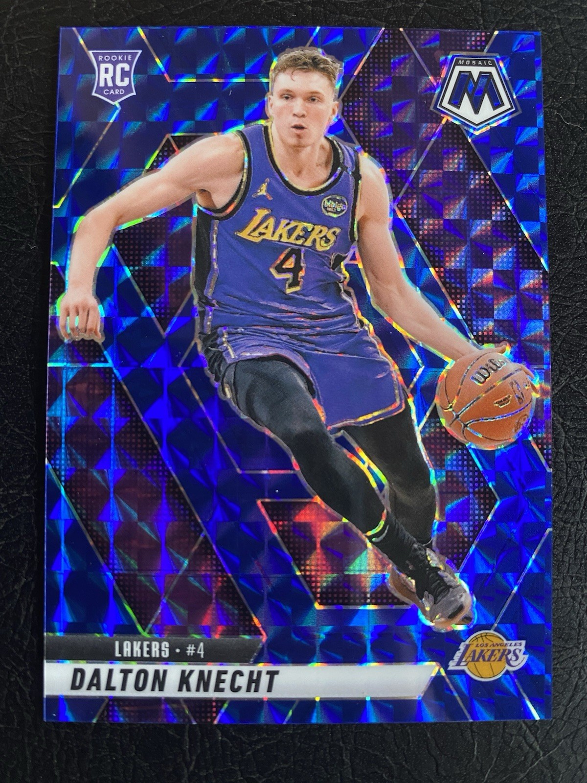 2024-25 Panini Mosaic #238 Dalton Knecht Blue Prizm SP Rookie 151/199 Lakers