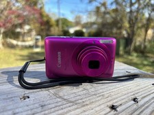 Canon Powershot SD1400 IS Pink 14.1MP Digital Camera Case Battery Charger Tested