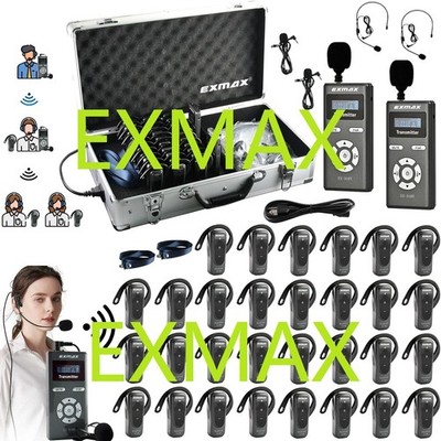 EXMAX EX-318 Wireless Audio Tour Guide System with Ear-Hook for Visit,Travel