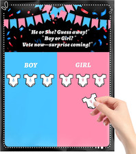 Gender Reveal Decorations - Voting Gender Reveal Games Boy or Girl Games Baby Pa