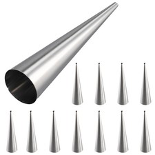 CrèMe Corne Moules 12 Pcs Grande Taille CôNes de Cuisson en Acier Inoxydabl2892