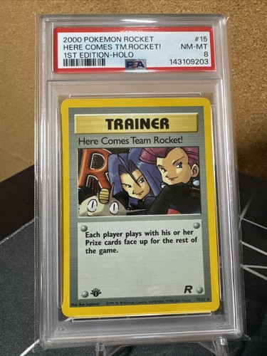 Here Comes Team Rocket! (1st Edition) graded PSA 8 for sale on eBay