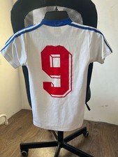 ADIDAS #9 VINTAGE 80's SOCCER JERSEY FOOTBALL SHIRT MADE IN WEST GERMANY sz XS