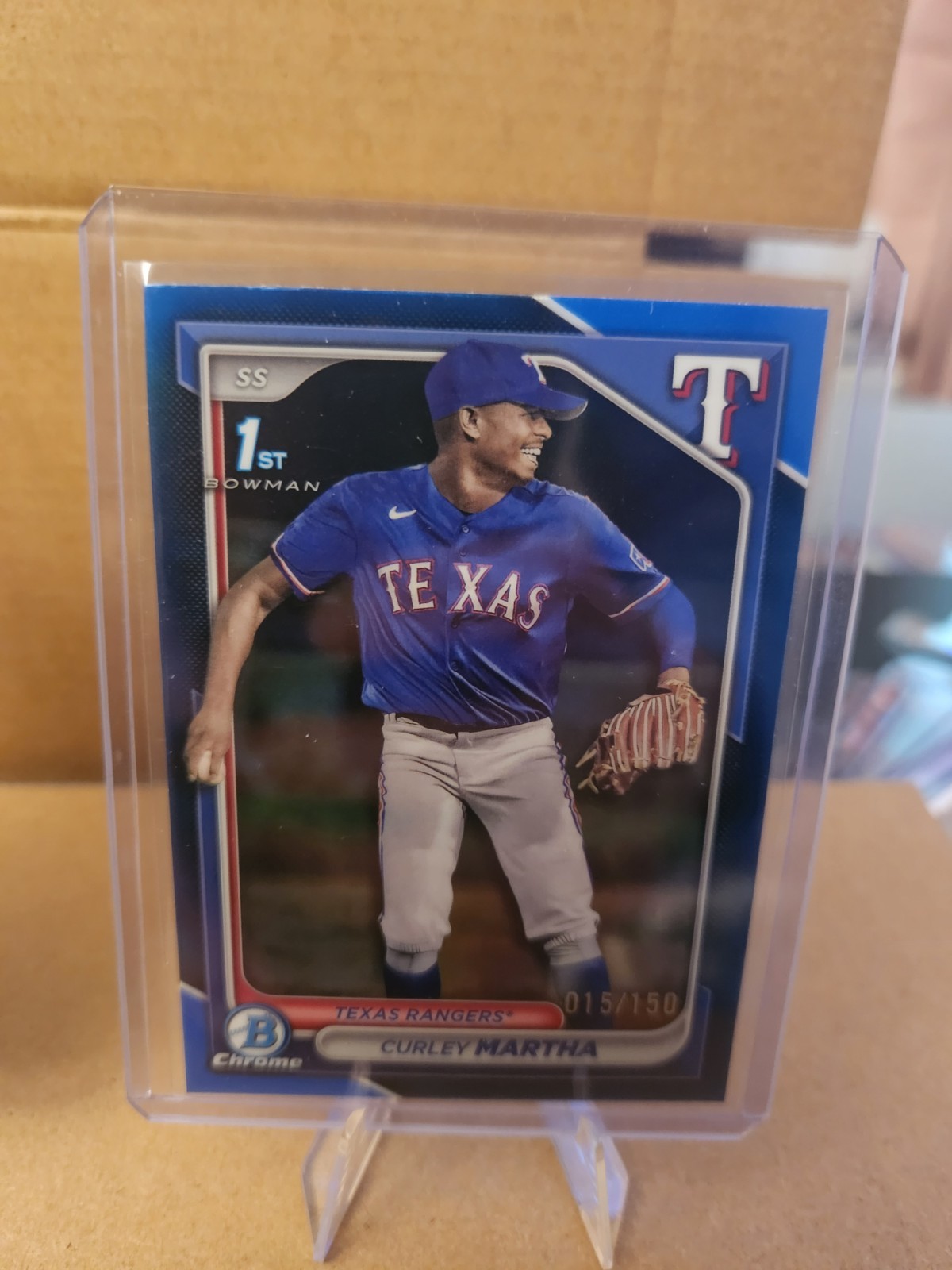 Curley Martha #BCP-168 2024 Bowman Chrome Prospects True Blue Refractor /150