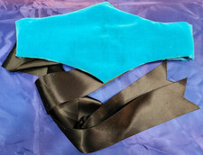 Medici Belt Turquoise Velveteen Ribbon Back Tie Woman's Civil War Reproduction