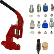 Hand Press w/100 Sets Brass 12.5mm & 100 Sets Steel 15mm Utility Snaps and Dies