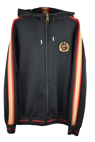 Glorious Gansta Mens Zip Up Hooded Sweatshirt Jumper Black Size S - 第 1/8 張圖片